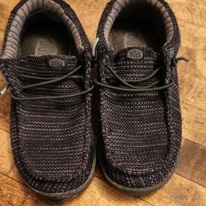 Hey Dude Charcoal Knit Loafers
